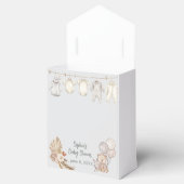 Terracotta Pampas Boho Niedlich Bear Baby Dusche Geschenkschachtel (Geöffnet)