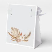 Terracotta Pampas Boho Niedlich Bear Baby Dusche Geschenkschachtel (Rückseite)