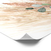 Terracotta pampas burgundy Blume Hochzeit Timeline Poster (Ecke)