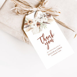 Terracotta Pampas Gras Blütengras Hochzeitsgeschen Geschenkanhänger