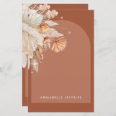 Terracotta pampas gras Modernes Brautparty (Vorne/Hinten)