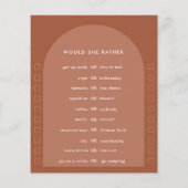 Terracotta pampas gras Modernes Brautparty (Rückseite)