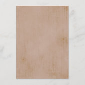 Terracotta Pampas Gras Rustikale geometrische Deta Begleitkarte (Rückseite)