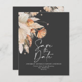 Terracotta-Pampas-Gras Save the Date (Vorne/Hinten)