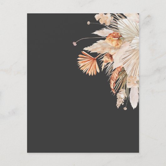 Terracotta Pampas Gras Save the Date Flyer (Hinten)