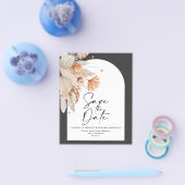 Terracotta Pampas Gras Save the Date Flyer (Einzeln)