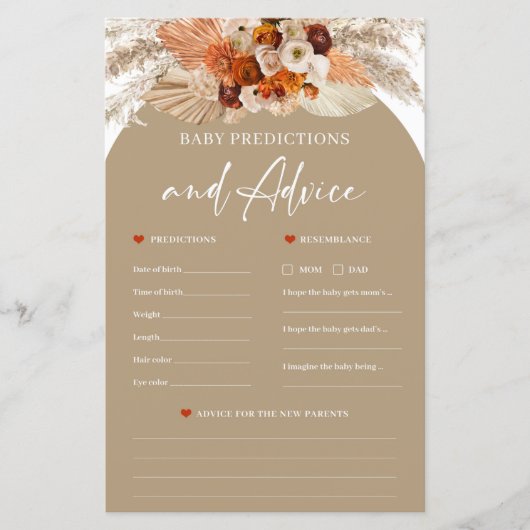 Terracotta Pampas Gras Vorhersagen und Ratschläge (Vorderseite)