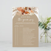 Terracotta Pampas Gras Was hat der Bräutigam gesag (Stehend Vorderseite)