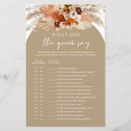 Terracotta Pampas Gras Was hat der Bräutigam gesag