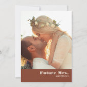 Terracotta Pampas Grass Boho Brautparty Foto Einladung (Rückseite)