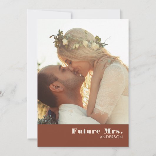 Terracotta Pampas Grass Boho Brautparty Foto Einladung (Rückseite)