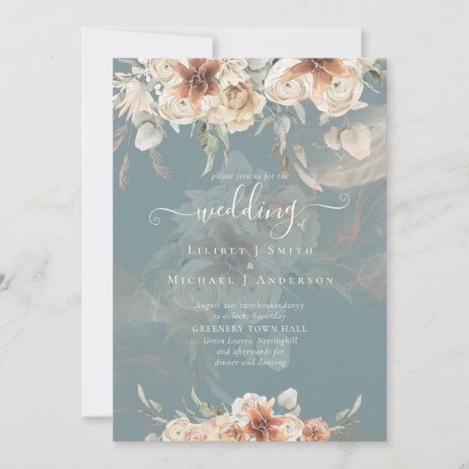 Terracotta Pampas Grass BOHO Wedding (Vorderseite)