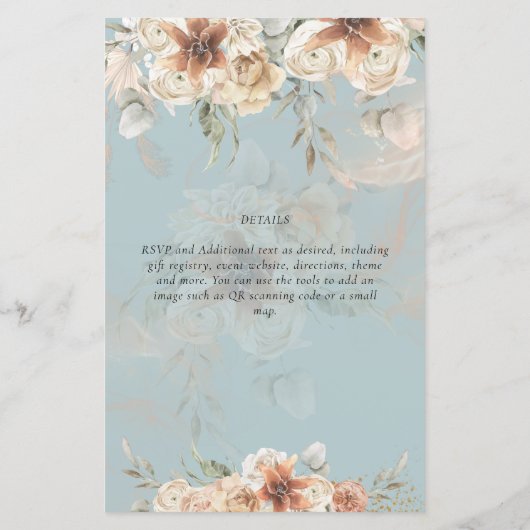 Terracotta Pampas Grass BOHO Wedding (Rückseite)