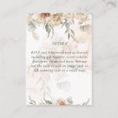 Terracotta Pampas Grass BOHO Wedding Begleitkarte (Rückseite)