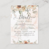 Terracotta Pampas Grass BOHO Wedding Begleitkarte (Vorderseite)