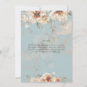 Terracotta Pampas Grass BOHO Wedding Einladung (Rückseite)