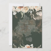 Terracotta Pampas Grass BOHO Wedding Einladung (Rückseite)