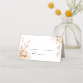 Terracotta Pampas Grass Botanische Hochzeit Platzkarte (Rückseite)