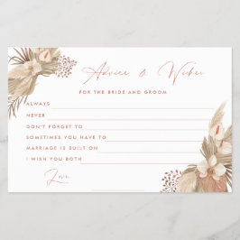 Terracotta Pampas Grass Bräunungskarte Flyer