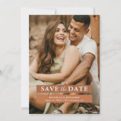 Terracotta Pampas Grass Foto Save the Date (Vorderseite)