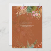 Terracotta Pampas Grass FOTO Wedding Rett The Dat Save The Date (Rückseite)