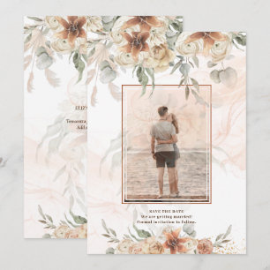 Terracotta Pampas Grass FOTO Wedding Retten Daten Save The Date