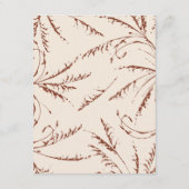 Terracotta Pampas Grass Minimalistisch Hochzeit De Begleitkarte (Rückseite)