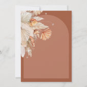 Terracotta pampas grass modern baby shower einladung (Rückseite)