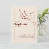 Terracotta Pampas Grass Moderne Minimalistische Ta Einladung (Stehend Vorderseite)