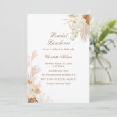 Terracotta Pampas Grass Orchid Einladung (Stehend Vorderseite)