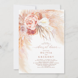 Terracotta Pampas Grass Probe Abendessen Einladung