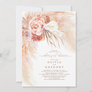 Terracotta Pampas Grass Probe Abendessen Einladung