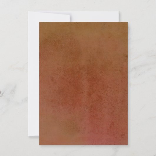 Terracotta Pampas Grass Save the Date Foto (Rückseite)