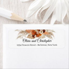 Terracotta pampas grass verbranntes orangefarbenes