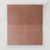 Terracotta Pampas Grass Wedding Platzkarte (Innenseite Aufgefaltet)