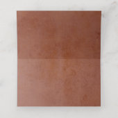 Terracotta Pampas Grass Wedding Platzkarte (Innenseite Aufgefaltet)