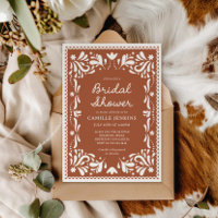 Terracotta Papel Picado Bridal Dusche Einladung