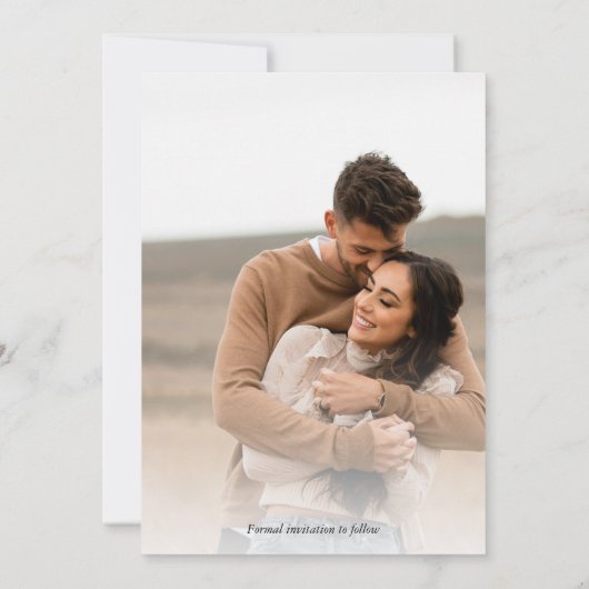 Terracotta Papel Picado Foto Save the Date (Rückseite)