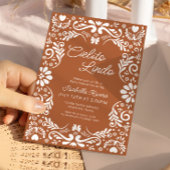 Terracotta Papel Picado Mexican Baby Dusche Einladung