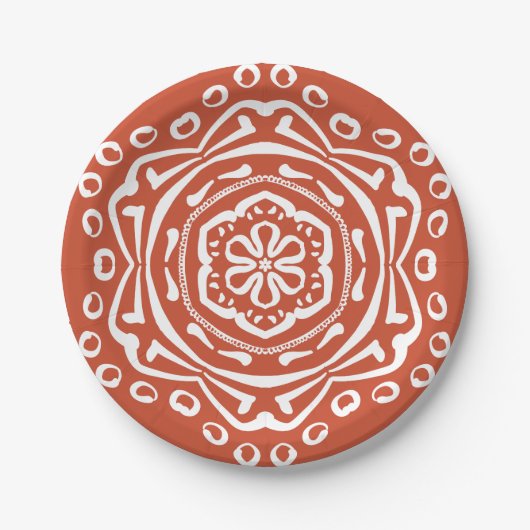 Terracotta Pappteller (Vorderseite)