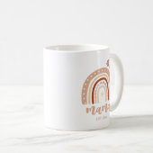 Terracotta Pastel Boho Rainbow Mama etabliert Kaffeetasse (VorderseiteRechts)