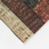 Terracotta Patchwork Quilt Rustic Retro Vintag Fleecedecke (Ecke)