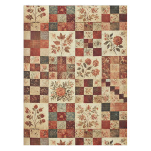 Terracotta Patchwork Quilt Rustikale Vintage Flora Tischdecke