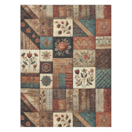 Terracotta Patchwork Quilt Rustikale Vintage Flora Tischdecke