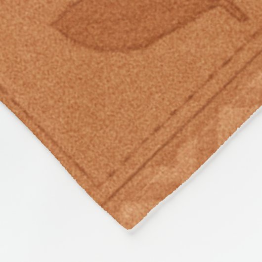 Terracotta Patchwork Quilt Rustikales Bauernhaus Fleecedecke (Ecke)