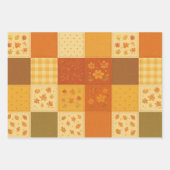 Terracotta Patchwork Quilt Rustikales Bauernhaus Geschenkpapier Set (Vorderseite)