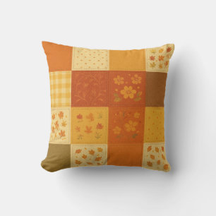 Terracotta Patchwork Quilt Rustikales Bauernhaus Kissen