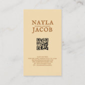 Terracotta Patchwork Quilt Rustikales Bauernhaus Visitenkarte (Rückseite)