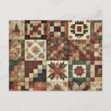 Terracotta Patchwork Quilt Rustikales Blumendesign