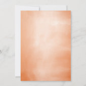 Terracotta Peach and White Blume Boho Wedding Einladung (Rückseite)